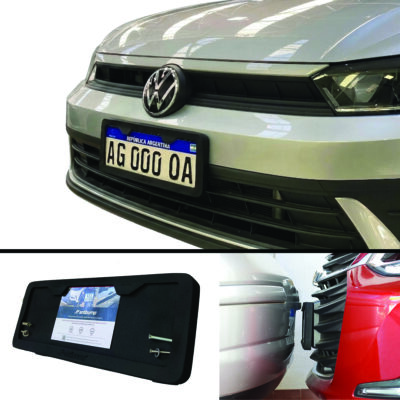 Protector frontal Antibump® Paragolpes y Patente Vw Polo. XDM18mm