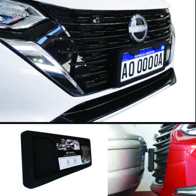 Protector frontal Antibump® Paragolpes y Patente Nissan Sentra XDM18mm